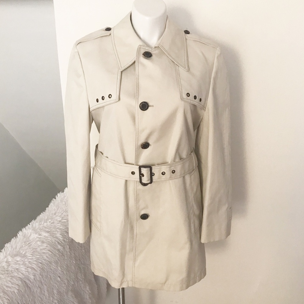 Men's Cream Trench Coat